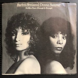 Donna Summer Barbra Streisand No More Tears/Wet Vinyl 45 Record '79